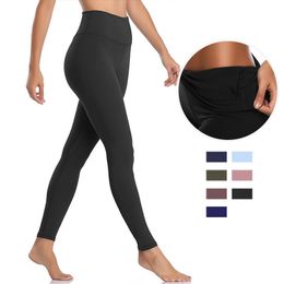 Yoga Outfits S-XL High Waist Elastic Fitness Sport Leggings Solid Color Running Sportswear Sports Pants Women Quick Trousers