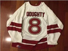 Custom Men Youth women Vintage #8 OHL Guelph Storm Drew Doughty Hockey Jersey Size S-5XL or custom any name or number