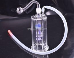 automatische dab rig Rabatt Neueste Entwurf Glas Dab Rig Bongs Einzigartige Mini automatische Multicolor LED-Licht 5" Zoll Recycler Bohrinsel Glaspfeifen für mit Schlauch Raucher