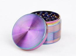 Wholesale large 63mm zicn alloy iceblut tobacco grinder high quality 2.5inch metal grinder rainbow herb grinder for smoking dry herbal