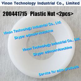 (2pcs) 441.715 Plastic nut for upper nozzle for ROBOFIL 100,200,400,600. 200441715,200.441.715,100441715 Charmilles edm Cap Wire Guide Upper