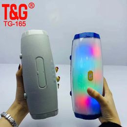 TG165 LED Light Lamp Flash Portable Wireless Bluetooth Speaker Stereo Bluetooth Speakers 5.0 Portable Column Subwoofer Mini Computer Speaker