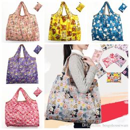 Nylon Waterproof Folding Shopping Bag Handbags Travel Large Capacity Portable Eco Friendly Storage Grocery Reusable Tote Bags BH2195 CY