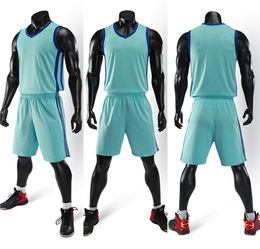 2019 New Blank Basketball jerseys printed logo Mens size S-XXL cheap price fast shipping good quality A006 SKY BLUE SB004