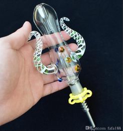 Versão 5.0 Nectar Collector Set Design do polvo 14 milímetros Nectar Collecter Kit com titânio prego mini-vidro de água Tubulações Bong