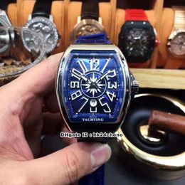 vanguard watch 2 Style Luxury Watches Stainless Steel ETA2824 28800vph Autoamtic Mens Watch V45 SC DT YACHTING OG Blue Dial Leather Strap Gents Wristwatches