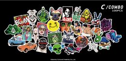 11 type 100pcs free shipping Sexy Cool Stickers for Graffiti Car Covers Skateboard Snowboard Motorcycle Bike Laptop Car Styling Accessories