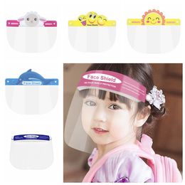 Kids Children Safety Faceshield Transparent Full Face Cover Protective Film Tool Anti-fog Face Shield Designer Mask RRA3277