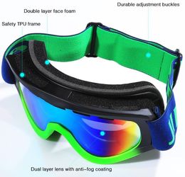 Wholesale-Ski Goggles FJ031 PRO - Frameless, 100% UV400 Protection Snow Goggles for kidern winter ski sports