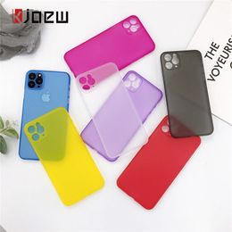 KJOEW Transparent Phone Case For iPhone 11 Pro XS Max 7 8 6 6s Plus X XR Candy Shockproof Ultra Thin Matte Hard PC Back Cover