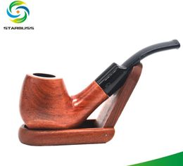 2026 Top-quality mahogany smooth pipe, flannel cloth, bucket bag packing, old-fashioned and convenient Philtre cigarette holder