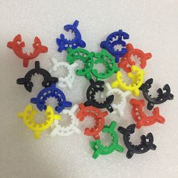 Colourful 10mm 14mm 18mm Plastic Keck K Clip Cheap Laboratory Lab Clamp Clip for Glass Bongs Water Pipes Adapter in stock