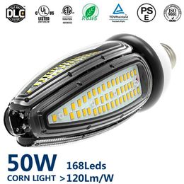 Topoch UL LED Street Light Bulb 50W 40W 30W 120LM/W E27 E40 HID CFL Replacement 100-277V for Post Acorn Square Lighting Fixture
