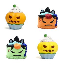 New Kawaii PU unicorn Simulation Pumpkin ice cream jumbo squishy Slow Rising Halloween Squeeze toys Decompression cartoon Novelty kids toys