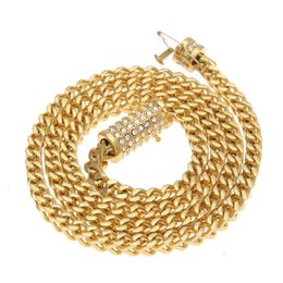 Hotsale High Quality Gold Plated Stainless Steel Chain Necklace for Men Hip Hop Rapper Jewellery Hot Gift