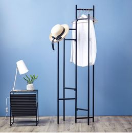 Clothes Hat Racks Bedroom Furniture Nordic Simple Creative Cloth cap shelf Ground-type Iron Clothing Shop Exhibition Trial Room Hanging Rack