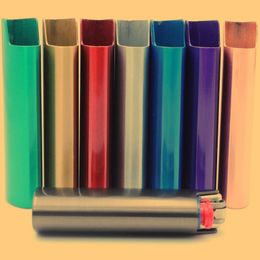 Colourful Metal Portable Lighter Shell Protective Sheath Sleeve Holder Case Innovative Design For Cigarette Smoking Accessories DHL