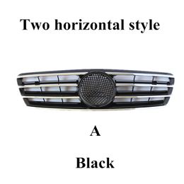 abs chrome UK - 1 piece ABS Front Mesh Grilles For B-ENZ C CLASS W203 C63 Replacement Black  Chrome  Silver Car of Grille