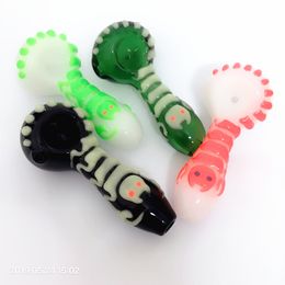 Glass Smoking Pipes 4 Inch Heady Pyrex Glass Tobacco Spoon Pipe Scorpion Hand Pipe Oil Burner Tobacco Pipes Smoking Accessories