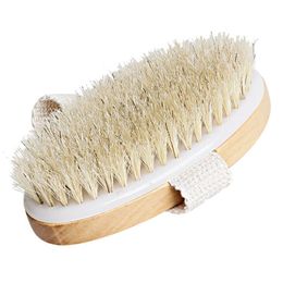 Custom Logo Bristle bath bath brush cleaning brush natural fiber hair dry Exfoliate Stimulate Blood Circulation SPA Shower Scrubber LX2343