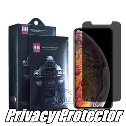 Privacy Screen Protector Case Friendly Tempered Glass Anti Spy 9H Film for iPhone 14 Pro Max 13 13PRO 12 11 Xs Xr 6s 7 8 Plus With package