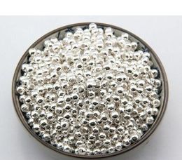 500pcs/lot Silver Plated Round Ball Alloy Beads Spacer Beads For Jewelry Making Accessories DIY 3 4 5 6 8mm