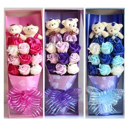 Party Supplies Valentine's Day Cartoon Soap Rose Flower Festivals Birthday Wedding Gift