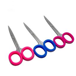 Curved Head Eyebrow Scissors Eyebrow Manicure Scissors Cutter Nail Makeup Tool Eyebrow Scissor F2609