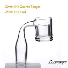 Smoking Flat Top Quartz Banger with a inner bowl Graile Nail with 5mm Thick Bottom 30mm OD for Glass Bong Water pipe dab rigs