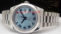 Luxusuhr, hochwertiges Edelstahlarmband, blaues arabisches 218206 – Uhrentruhe, 41 mm, automatische Herrenuhr, Armbanduhr