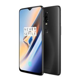 Original Oneplus 6T 4G LTE Cell Phone 8GB RAM 256GB ROM Snapdragon 845 Octa Core 20.0MP NFC 3700mAh Android 6.41" AMOLED Full Screen Fingerprint ID Face Smart Mobile Phone