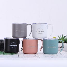 Coffee Mug Stainless Steel Vacuum Coffee Cup Vacuum Insulated Water Cup with Lids/Handle Office Coffee Mug