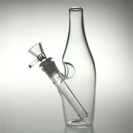 7 Inch Glass Water Bongs with 14mm Female Hookah Downstem Bong Bowl Bottle Dab Rig Beaker Recycler Rigs for Hookahs Smoking