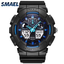 SMAEL Brand Digital Watch Light S Shock Men Watch Waterproof 50m LED Watch Blue Men Watches Sport 1027 relogio masculino 2020