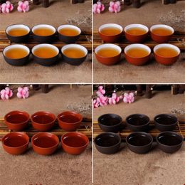 2pcs/lot zisha tea cups purple clay cup 30ml yixing cup pu er tea tools kungfu tea cup