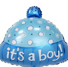 blaue geburtstagsfeierhüte Rabatt Wellen-Punkt-Hat-Ballon-Aluminium Film-Geburtstags-Party-Dekoration Supplies Es ist ein Junge-Mädchen-Baby-Blau-Rosa 1 05xtC1 Dusche