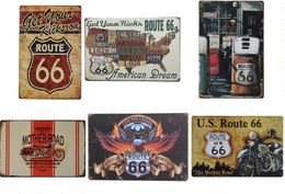 26style Get Your Kicks on Route 66 tin signs Old Wall Metal Painting ART Bar Man Cave Pub restaurant home decor wall poster