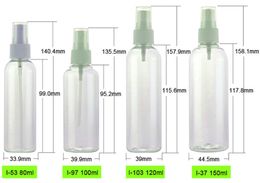 Hot Selling 400Pcs Lot Empty 150ml Cosmetic Spray Bottles Plastic Perfume Atomizer Spray Vial Bulk Stock