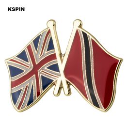 UK & Trinidad-Tobago friendship Flag Lapel Pin Flag Badge Lapel Pins Badges XY0495