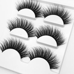 Luxury 3 pairs false eyelashes set thick natural long handmade reusable fake lashes curly soft eyelash extensions 12 models available DHL