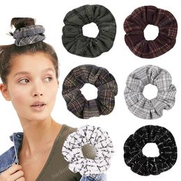 Winter Woollen Fabric Warm Scrunchie Women Elastic Hair Rubber Bands Accessories For Girls Tie Hair Rope Ring Holder Headdress