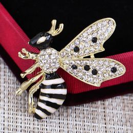 Women Rhinestone Flying Bee Brooch Insect Bee Brooch Suit Lapel Pin Gift for Love Fashion Jewelry Epacket Shipping