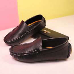 Boys casual loafers kids lace up leather flats girls school shoes for walking boys loafer shoes Travelling shoes