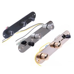 3 Way Wired Loaded Prewired Control Plate Harness Switch Knobs for TL Tele Guitar Parts Chrome/Gold/Black