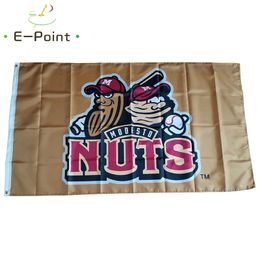 MiLB Modesto Nuts Flag 3*5ft (90cm*150cm) Polyester Banner decoration flying home & garden Festive gifts