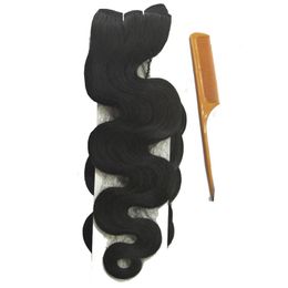 Natural Black Colour Body wave Brazilian Hair Wefts Human Hair weaving 300g Lot bundle free shipping