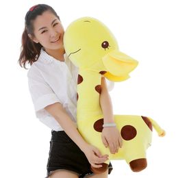 Dorimytrader lovely soft animal giraffe plush doll big cartoon deer toy pillow for children gift 28inch 70cm DY50624