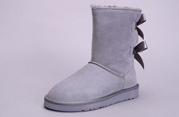 Hot Sale-Classic kneel Boots Ankle boots Black Grey chestnut navy blue Women girl boots Size US 5-10