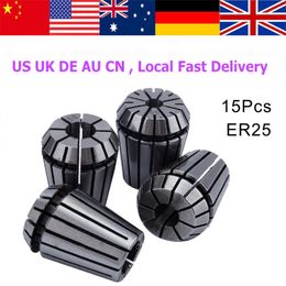 Freeshipping 15Pcs/Lot outil de coupe pour tour fraiseuse 2mm-16mm ER25 Spring Collet Set for CNC Milling Engraving Machine For Lathe Chuck