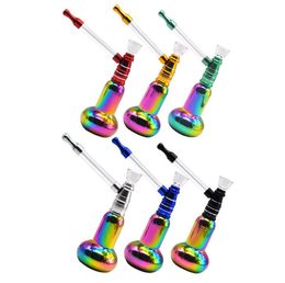 2025 Brilliant coloured glass pipe Portable removable easy-to-clean glass water pipe